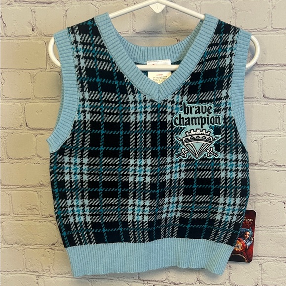 Disney Descendants NEW The rise of red plaid v neck vest unisex child size 4, 5 - Picture 1 of 7